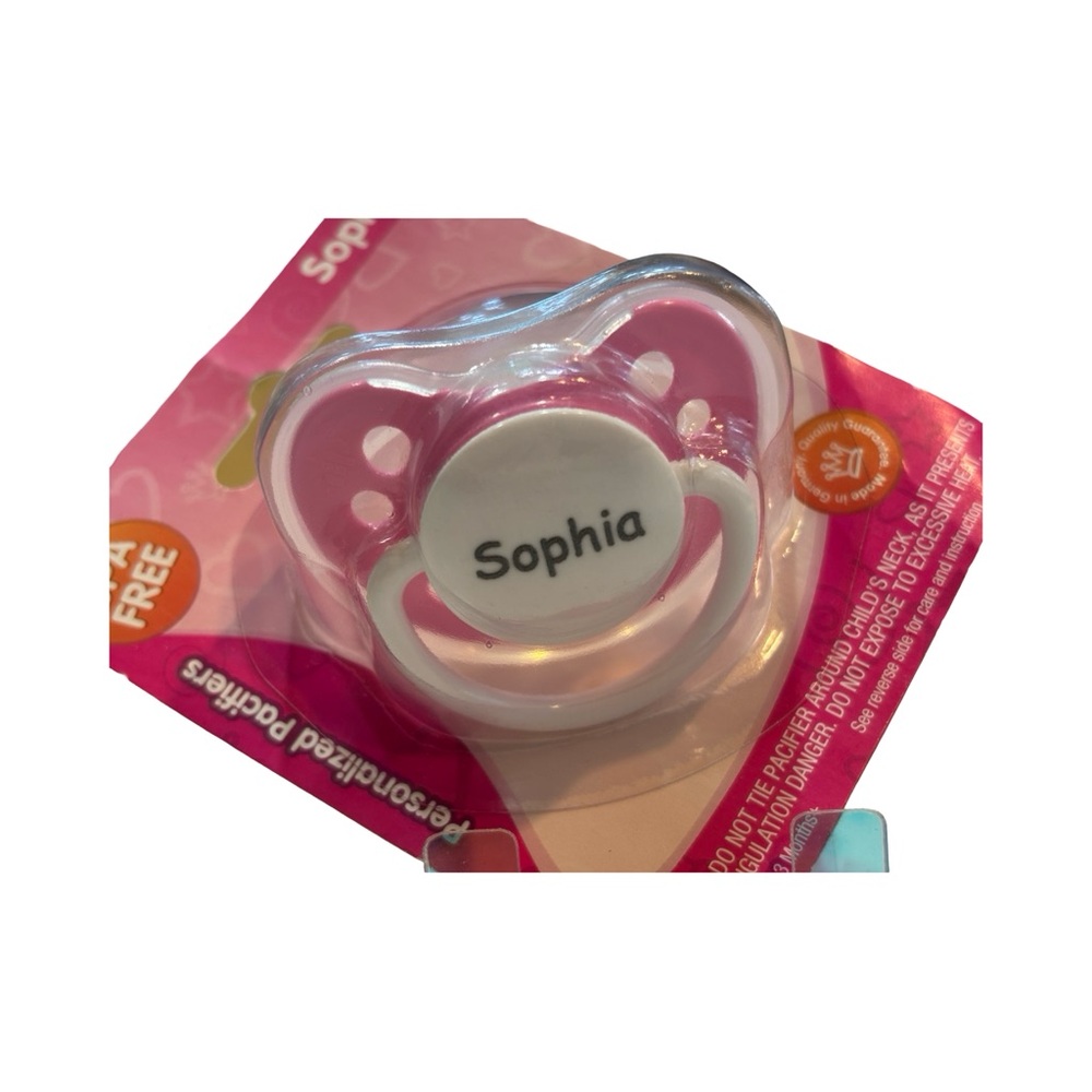 NIP‎ Baby Sophia Pink Personalized Pacifier